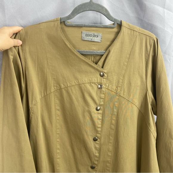 Eleven Stitch Design Long Sleeve Lagenlook Midi Maxi Dress Size Large - Picture 5 of 6